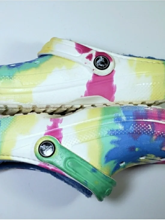 CROCS Faux Fur Lined Mules Clogs - Picture 3 of 6